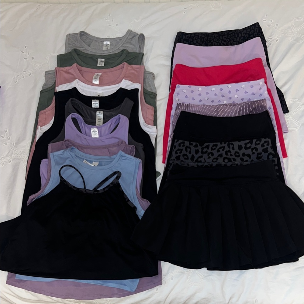Kids' Vibrant Tank Tops and Skirts Collection